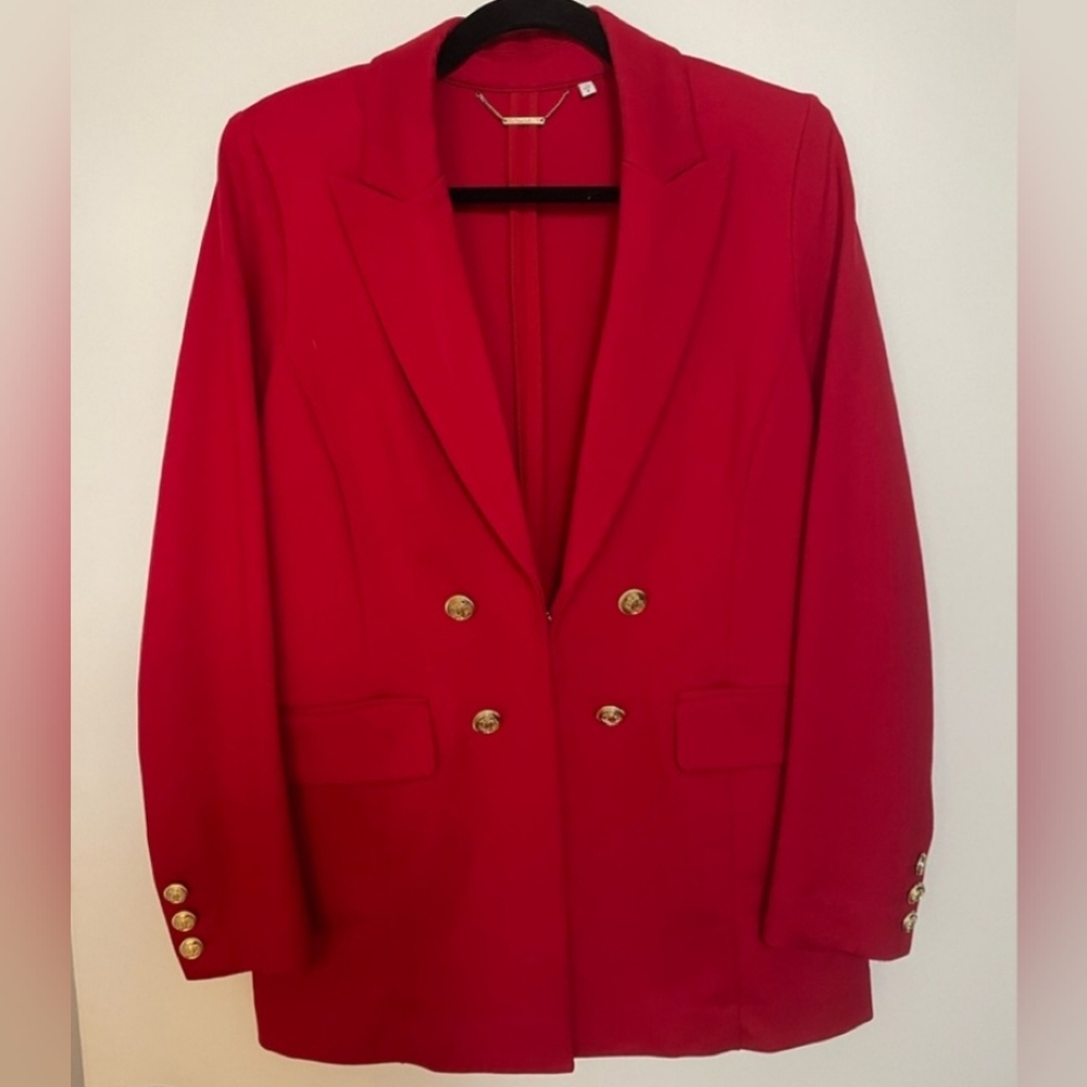 Red Blazer with Gold Buttons